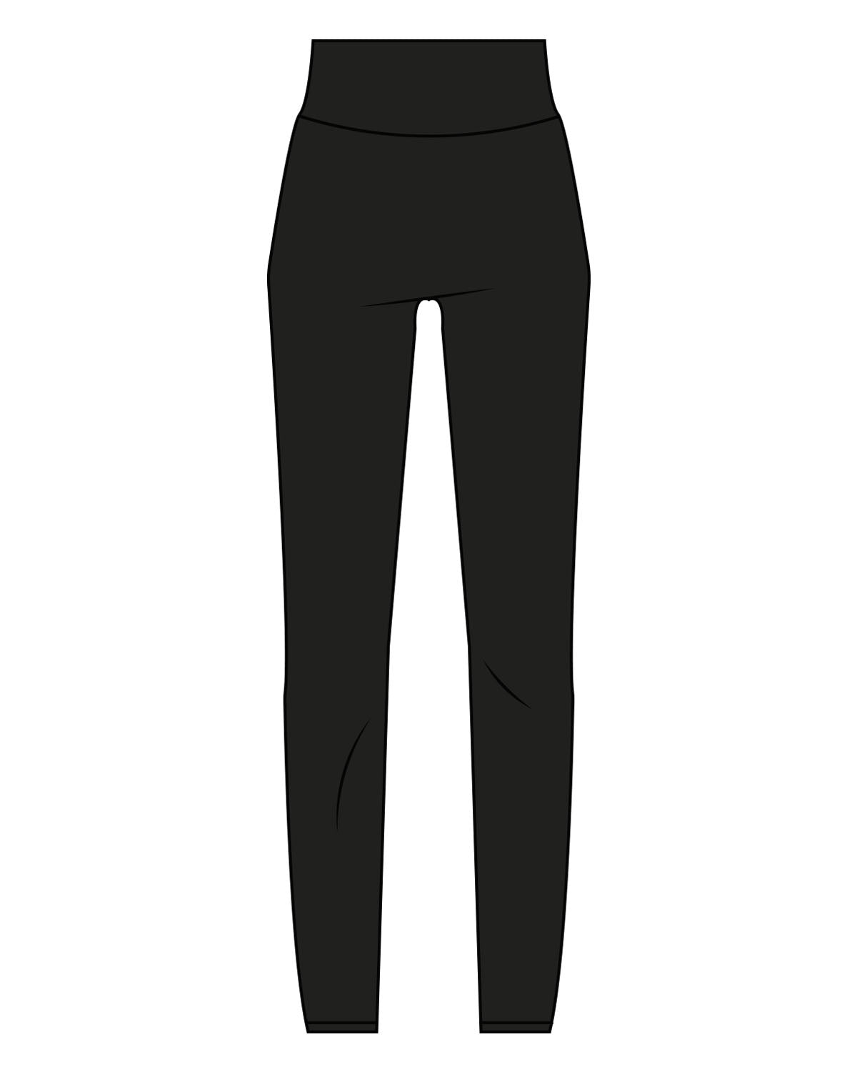 The Basic Legging - Black - Gladden Gains - Back Center - White