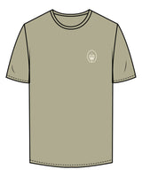 The Mens Tee - Pistachio - Wellnest - Left Chest Oval & Full Back w/ Icon - Printed - Cream