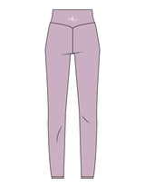 The Basic Legging - Lavender - Team Sculpted - Back Waistline & Left Leg - Printed - White