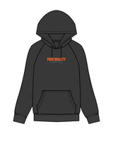 The Mens Classic Hoodie - Charcoal - PURE QUALITY - Center Chest Stacked & Center Back Logo Stacked - Printed - Full Color