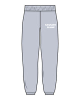 The Womens Sweatpants - Powder - Flowcorps - Left Leg Pocket Stacked - Puff Print White