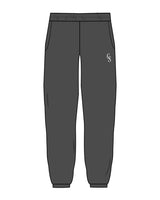 The Mens Sweatpants - - Washed Black - Christian Singles Hub - Left Leg - Printed - White