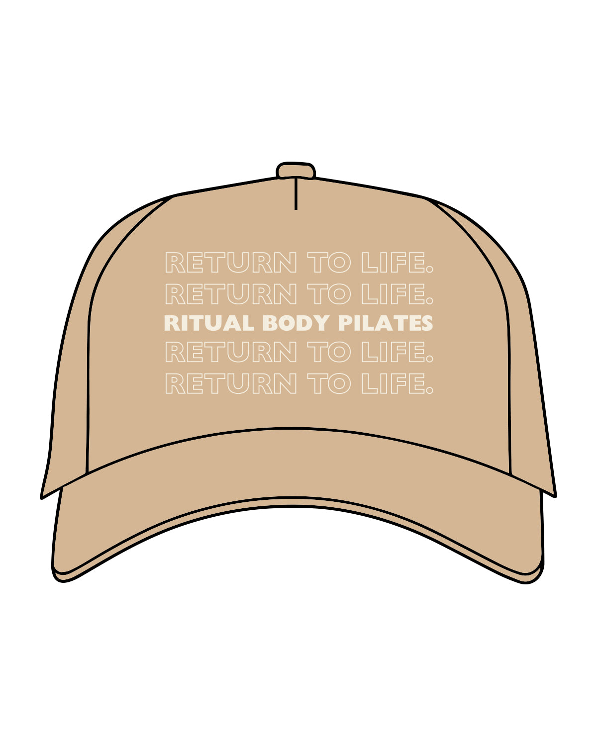 The Foam Trucker Hat - Sand - - Ritual Body - Center Stacked - White