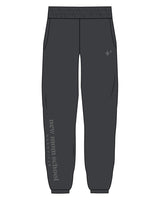 The Mens Sweatpants - Washed Black - New Mom School - Left Near Pocket & Right Bottom Legs - Printed - Charcoal