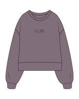 The Womens Heavyweight Crop - Mauve - Core Crown Point - Center Chest & Back - Printed - Full Color