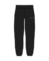 The Womens Sweatpants - Black - Barre 3 - Left Chest Pocket - Embroidered - Bone