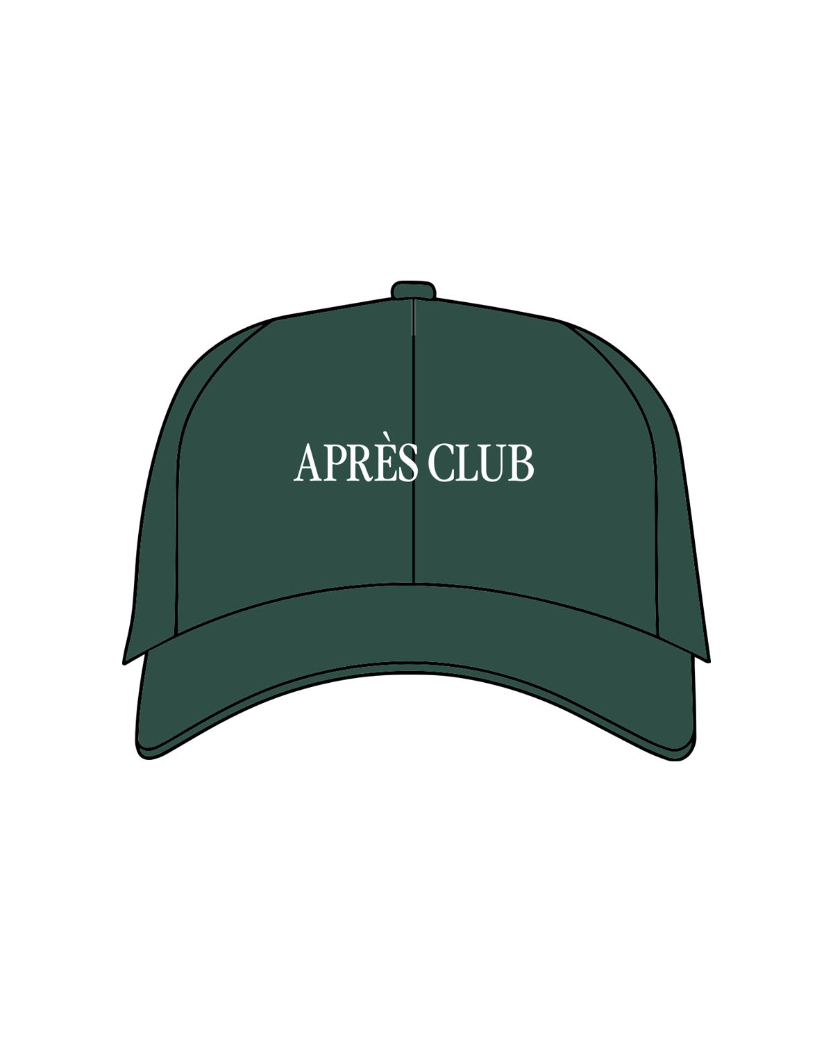 The Dad Hat - Forest - Lagree Tahoe - Center Crown - Embroidered - White