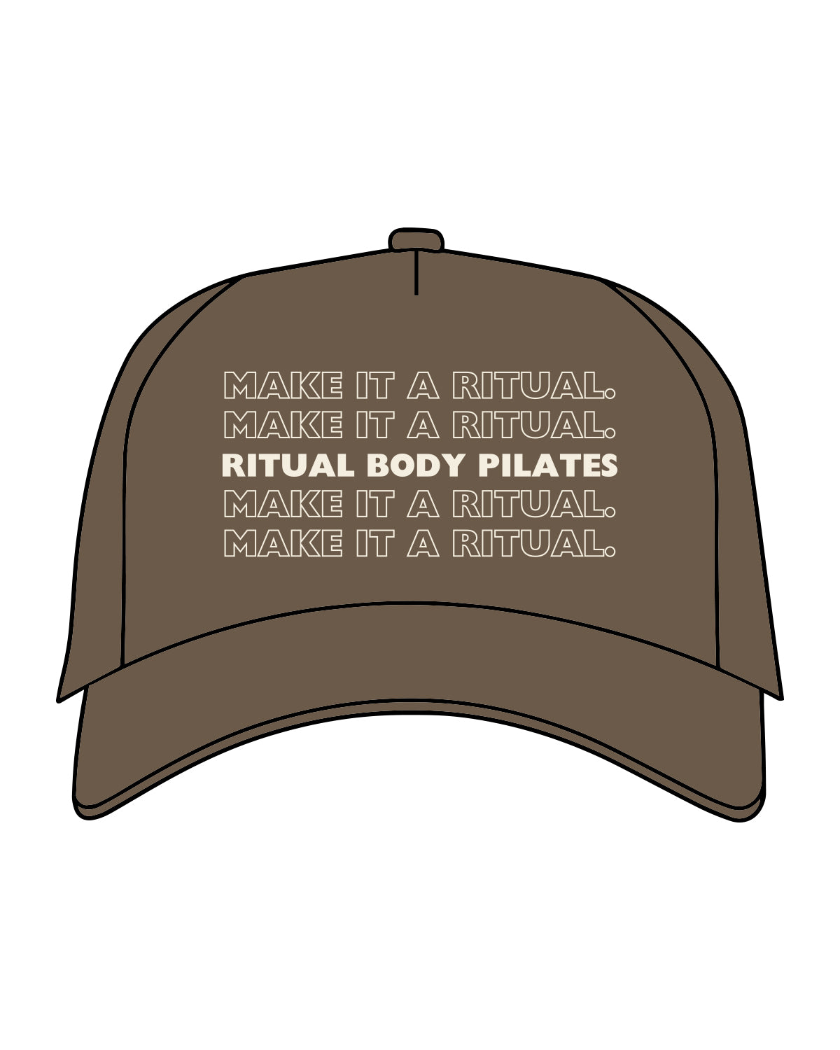 The Foam Trucker - Walnut - Ritual Body - Center Stacked - Cream