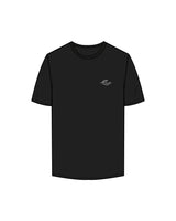 The Mens Tee - Black -  Coastal Core Oceanside - Left & Back Center Chest Stacked - White