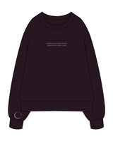 The Womens Heavyweight Crewneck - Plum - Core Crown Point - Center Chest- Embroidered - Right Wrist - Printed-  Purple