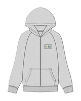 The Womens Zip Hoodie - Heather - The Vibe - Left Chest & Back Round - Printed - Full Color