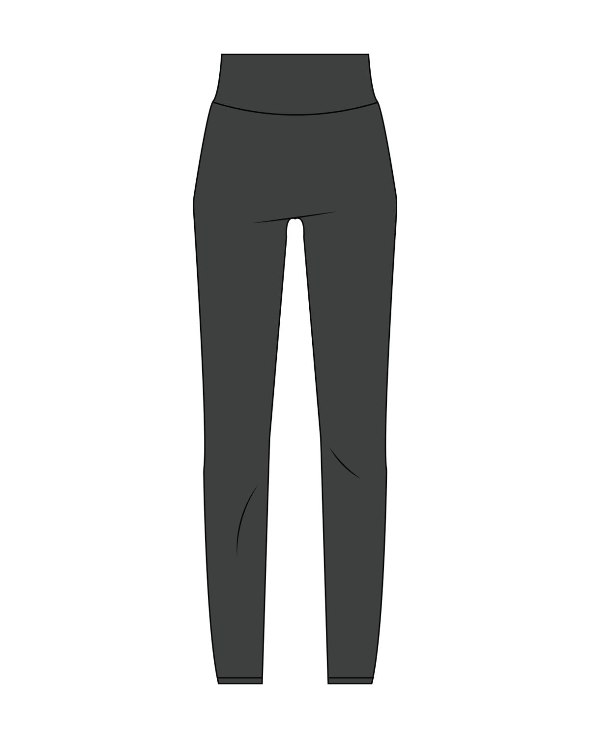 The Basic Legging - Pebble - Platinum Pilates - Back Waist - Printed - White