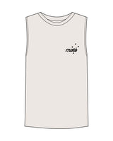 The Mens Tank - Bone - Training Mate - Left Chest - Printed - Black