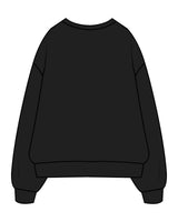 The Mens Crewneck - Black - Corefire - Center Chest Stacked - Printed-  Gray