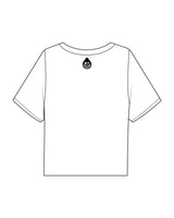 The Boxy Crop Tee - White - Rumble Boxing - Center Chest & Center Back Neckline - Black