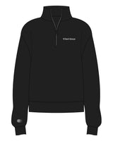 The Womens 1/4 Zip - Black - Wheel House NY - Left Chest & Right Wrist - Printed - White