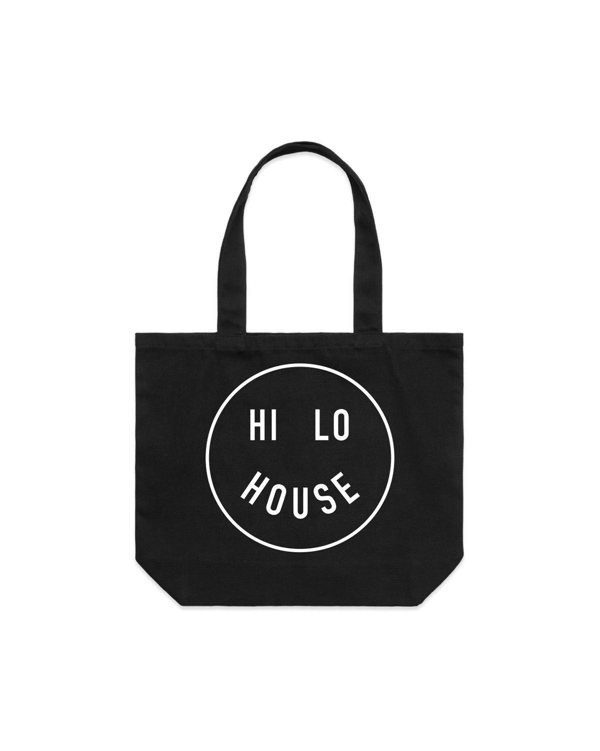 The Zipper Tote Bag - Black - Hilo House - Center - White