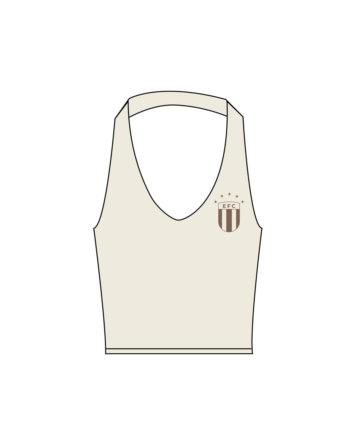 The Halter Tank - Beige - Ethos Q2 Photoshoot - Left Chest Logo - Printed - Walnut