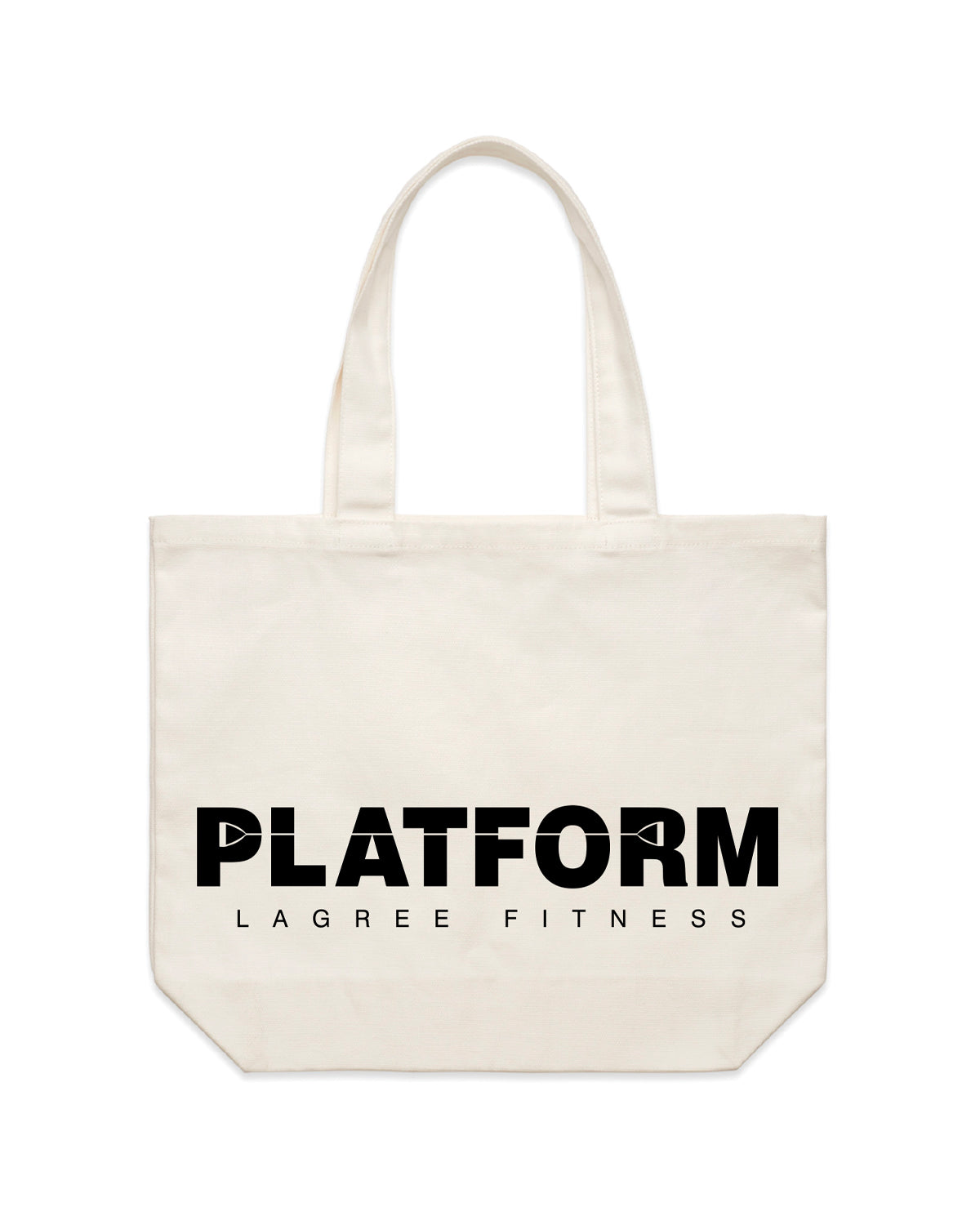The Tote Bag - Natural - Platform - Center Stacked - Black