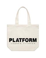 The Tote Bag - Natural - Platform - Center Stacked - Black