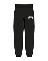 The Womens Sweatpants - Black - The Vibe - Left Leg - Printed - Full Color