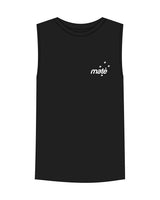 The Mens Tank - Black - Training Mate - Left Chest - Printed - White
