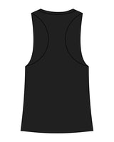 The Womens Racerback Tank - Black - Bodicore - Center Chest - Printed - White