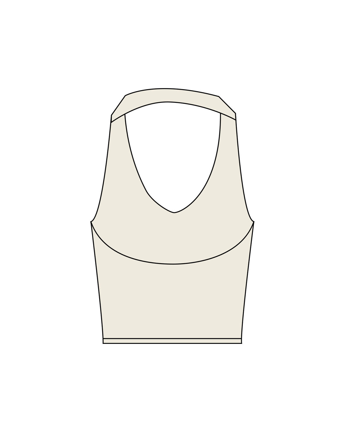 The Halter Tank - Beige - Ethos Q2 Photoshoot - Left Chest Logo - Printed - Midnight Blue