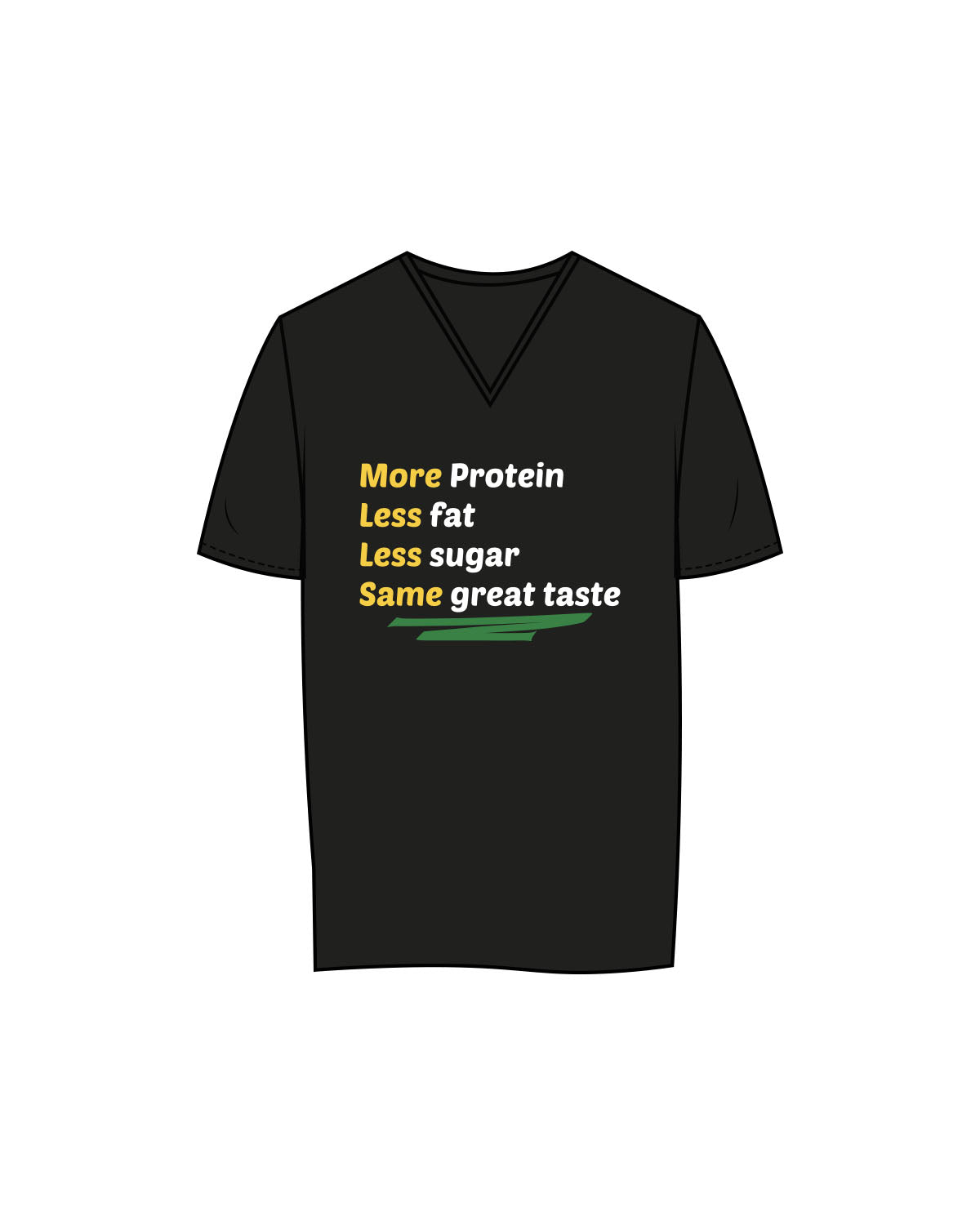 The Womens V Neck Tee - Black - MBC LA COSTA - Center Chest 4 Stacks & Back Neckline - Printed - Full color