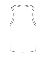 The Ribbed Full Length Tank - Off White - Corefire - Center Chest Stacked - Embroidered - Navy