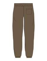 The Mens Classic Sweatpants - Walnut - Team Sculpted - Left Leg Stacked - Printed - Black