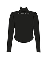 The 3/4 Crop Zip Jacket - Black - Platinum Pilates - Back Top - Printed - White