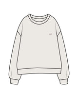 The Womens Crewneck - Bone - Aesthetics Injector - Left Chest - NP - Tone on Tone