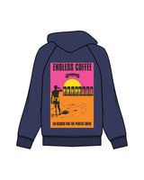 The Mens Hoodie - Cobalt - Swamis Endless - Left Chest Stacked & Back "ENDLESS COFFEE" - Printed - Full Color