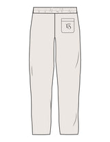 The Straight Leg Sweatpant - Bone - Team Sculpted - Left Leg & Back Pocket - Printed - Black