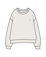 The Womens Crewneck - Bone - Aesthetics Injector - Left Chest - RN - Tone on Tone