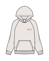 The Womens Hoodie - Bone - Lagree Truckee - Left Chest Stacked & Center Back Stacked Logo - Printed - Full Color