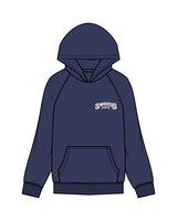 The Mens Hoodie - Cobalt - Swamis Endless - Left Chest Stacked & Back "ENDLESS COFFEE" - Printed - Full Color