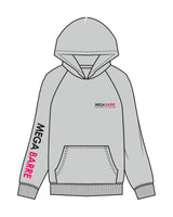 The Womens Hoodie - Storm - Megabarre - Left Chest Stacked & Right Sleeve - Printed - Black/Pink