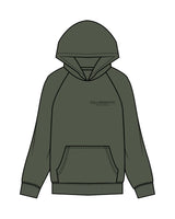 The Mens Hoodie - Cypress - Collaborative Dog - Left Chest Stacked & Back Stacked - Full Color