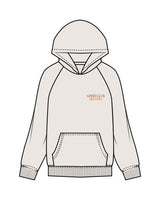 The Womens Hoodie - Bone - Lagree Tahoe - Left Chest Stacked & Center Back Stacked Logo - Printed - Full Color