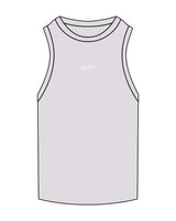 The Ribbed Full Length Tank - Orchid - Ignite Barre & Fitness - Center Chest - Embroidered - White