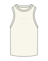 The Ribbed Full Length Tank - Off White - Ignite Barre & Fitness - Center Chest - Embroidered - Off White
