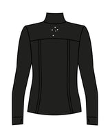 The Womens Zip Jacket - Black - Training Mate - Left Chest & Center Back Neckline - Printed - White