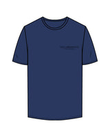 The Mens Tee - Cobalt - Collaborative Dog - Left Chest Stacked & Back Stacked - Full Color