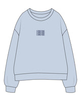 The Womens Crewneck - Powder - Corefire - Center Chest Stacked - Printed - Navy