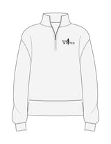 The Mens 1/4 Zip - White Heather - Team Sculpted - Left Chest Stacked - Printed - Black