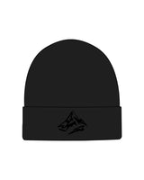 The Beanie - Black - Lagree Tahoe - Center Brim Logo - Embroidered - Tone on Tone