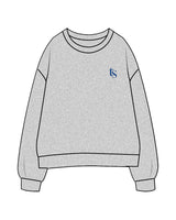 The Womens Crewneck - Heather - Set Studio - Left Chest & Full Back - Printed - Blue