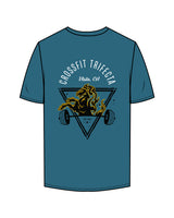 The Mens Tee - Atlantic - Crossfit Trifecta - Left Chest & Back Center - Printed - Full Color